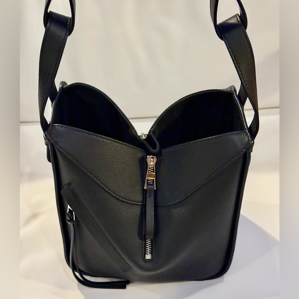 Loewe NEW NWT Black Leather Hammock Compact Shoulder Bag